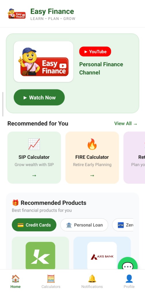 Easy Finance Calculators App