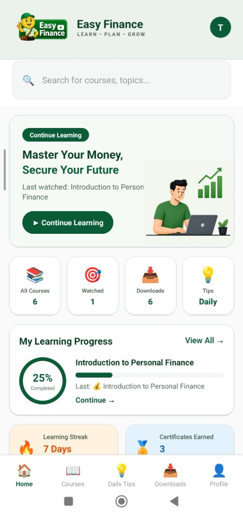 Easy Finance Learning App